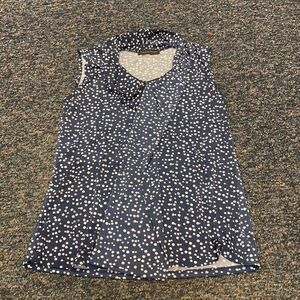 American City Wear Blue Polka Dot Top sz. L